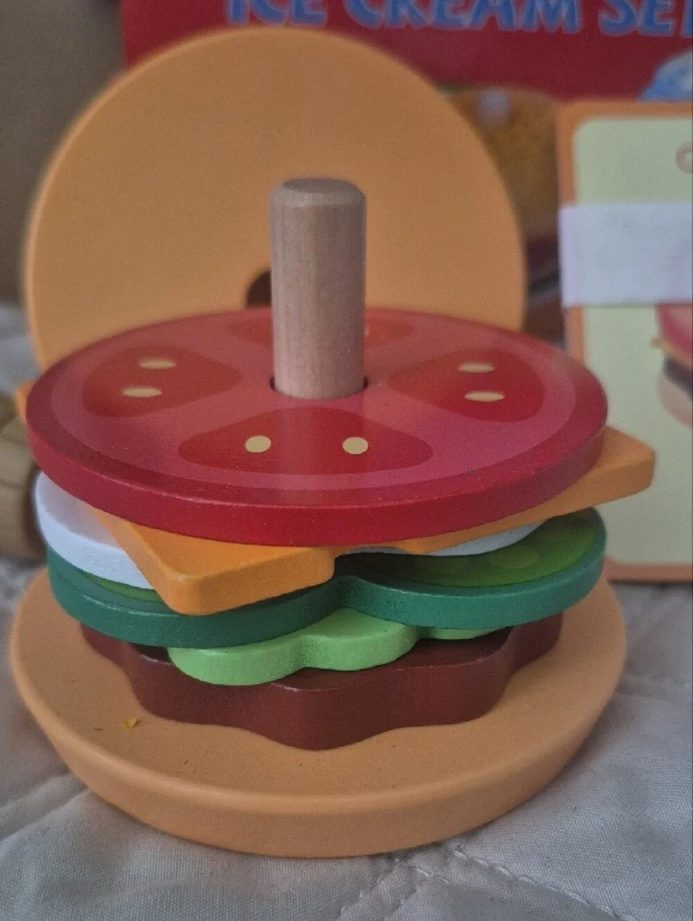 Hamburger & Ice Cream Toy Set - New